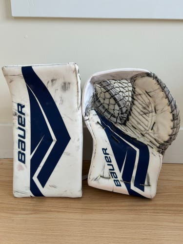 Used Bauer Mach Senior Pro Stock Goalie Gloves