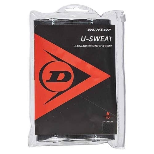 DUNLOP U Sweat 12 Pack Tennis Overgrip Black Black