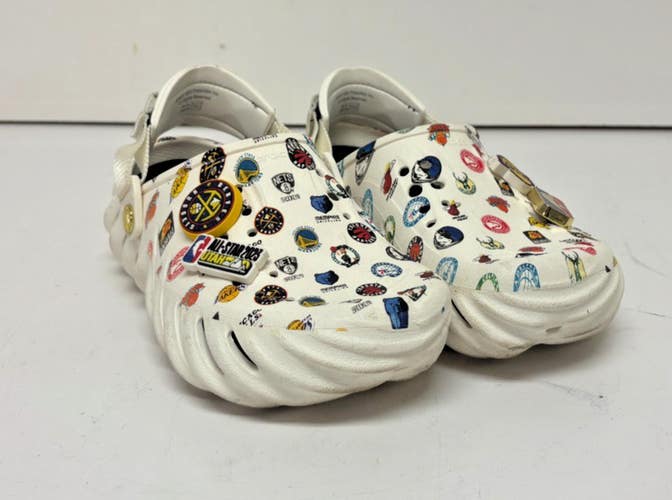 Crocs White 2023 NBA All Star Comfort Clogs w/Heel Straps US Men's 7 Women's 8