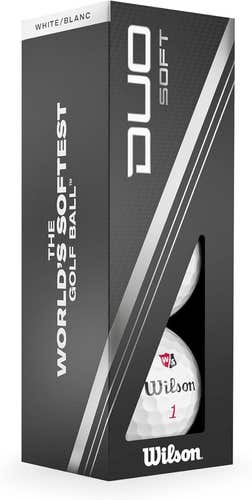 Wilson Staff Duo Soft Golf Balls (White, 3pk) 1Sleeve 2023 NEW