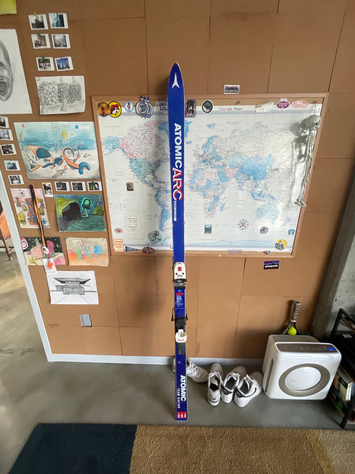 Used Atomic 184 cm Racing SX-9 Supercross Skis With Atomic R412