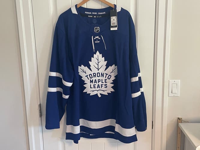 BNWT Authentic Adidas Toronto Maple Leafs Blue Home Jersey Size 60 3XL NEW