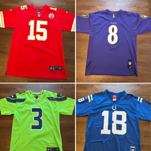 Lot of 4 Youth NFL Jerseys YL and YM