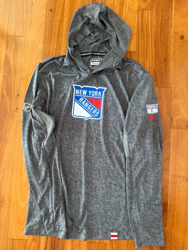 JT Miller 8 New York Rangers Fanatics Authentic Pro Hoodie Player Used L