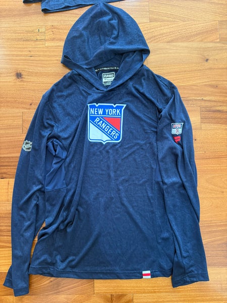 Igor Shesterkin 31 New York Rangers Fanatics Authentic Pro Hoodie Player Used L