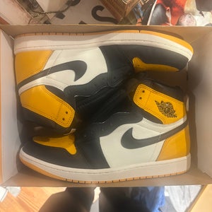 Yellow Men's Size M 11.5 (W 12.5) Adult Air Jordan 1 High Shoes (New)