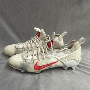 White/Red Size M 10.0 (W 11.0) Adult Nike Huarache 9 Elite Low (Used)