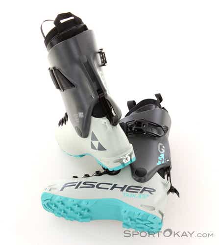 New 2024 Fischer Travers GR Women's ski boots; Size: 27.5 (Ice Grey/Rhino Grey)