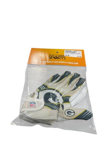 Used Franklin PACKERS FOOTBALL GLOVE FB Gloves White MD 11834-S000038443