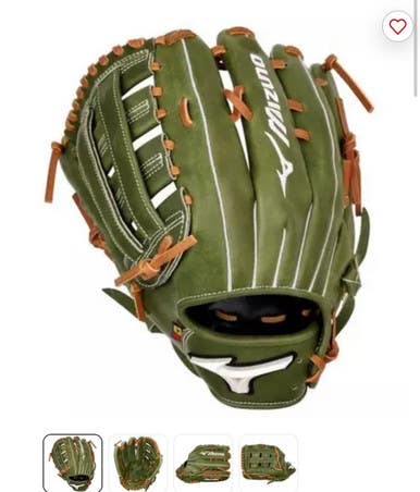 New PRO SELECT 12.75IN LHT BASEBALL OUTFIELD GLOVE GPS-72D 11834-MIZ313215L