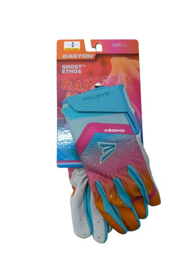 Used Easton GHOST ETHOS RS BB/SB Batting Gloves Carolina Blue SM 11835-S000202298
