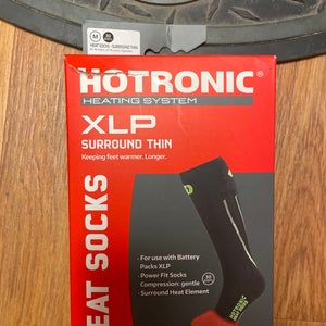 Black Adult Unisex Medium Hotronic Socks + Battery pack and charger (New)