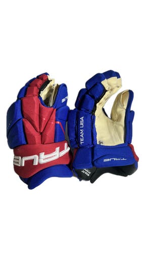 True Catalyst 9X Pro Gloves Team USA 2025 14" Pro Stock Blue & Red (Used)