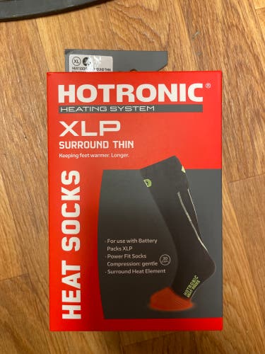 Black Adult Unisex XL Hotronic Socks (New)