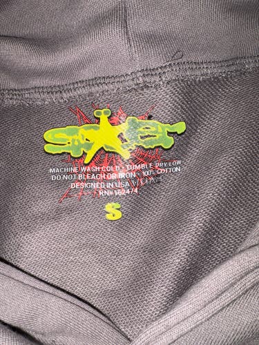 Grey and green NEW spider hoodie(SIZE SMALL)