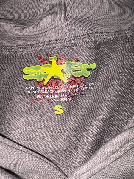 Grey and green NEW spider hoodie(SIZE SMALL)
