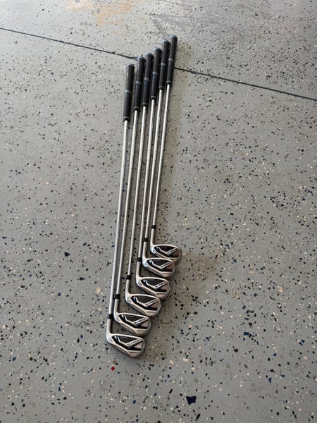 Men's 2023 Cobra AeroJet Right Handed Iron Set Stiff Flex (6 Clubs) #6 - #9, PW, GW Steel Shaft (Use