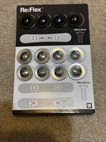 Burton Bindings Replacement Mounting Hardware Bolts And Washers Silver M6 x 16mm