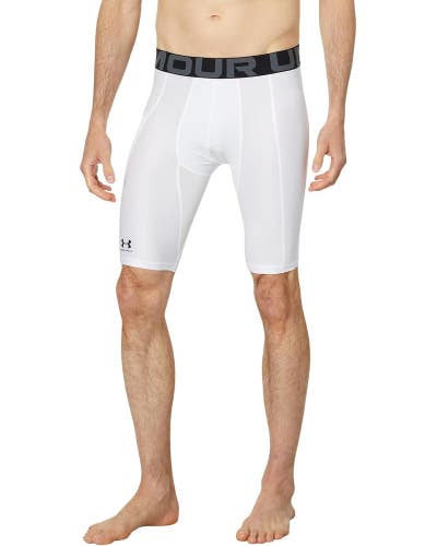 Under Armour HeatGear Compression Shorts Men's 3XL White Performance GBO1743