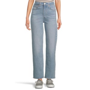 Levi's Premium Ribcage Jeans Womens 27/32 Blue Denim Cotton Straight Leg GBO1733