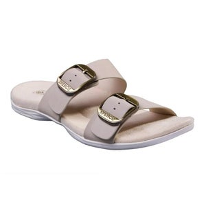 Spenco Vista Sandals Women's US 7.5 Wide Pink Leather Open Toe Slide HAWK570