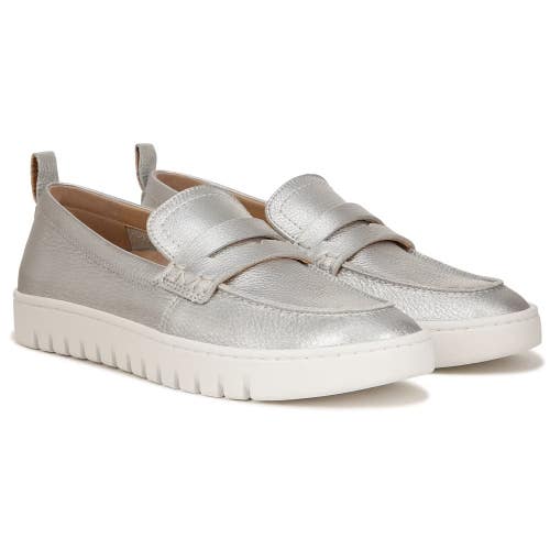 Vionic Uptown I6609L3021 Loafers Womens US 7.5 Soft Silver Slip On Shoes HAWK373