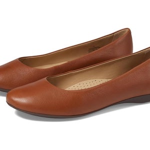 Marc Joseph New York Bedford ST Women's US 6 Cognac Leather Ballet Flats HAWK212
