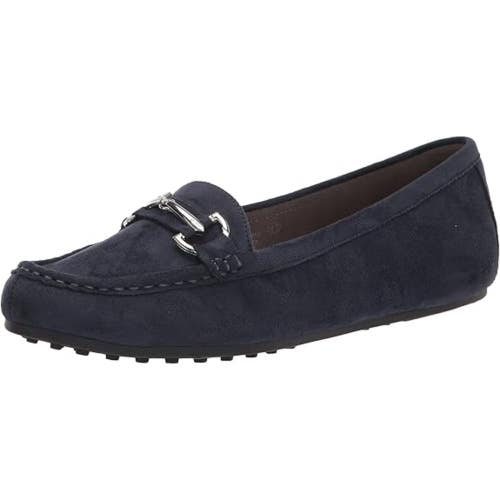 Aerosoles Day Drive Loafers Women's US 5.5 Navy Faux Suede Slip On Shoes HAWK385