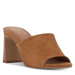 Vince Camuto Alyysa Sandals Women's US 12 Golden Walnut Suede Slip-On HAWK295