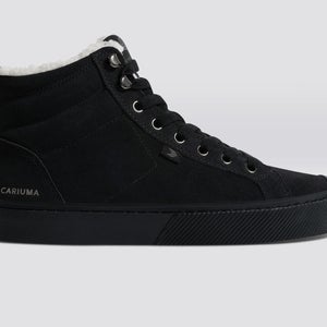 Cariuma OCA Therma Boots Men's 8.5 Black Suede Shearling Lined High Top HAWK463