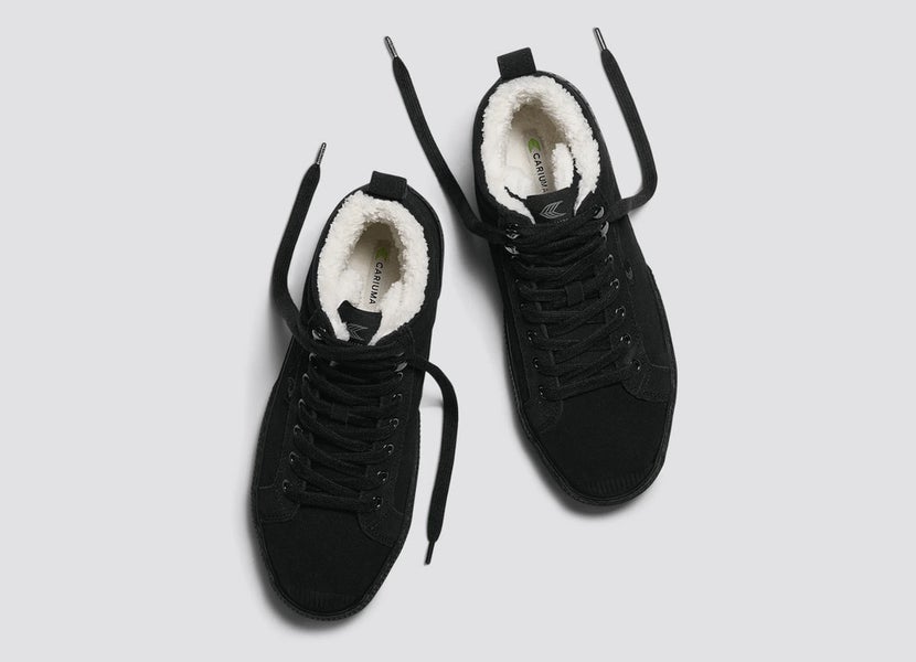 Cariuma OCA Therma Boots Men\'s 8.5 Black Suede Shearling Lined High Top HAWK463 Cariuma OCA Therma Boots Men main image 3