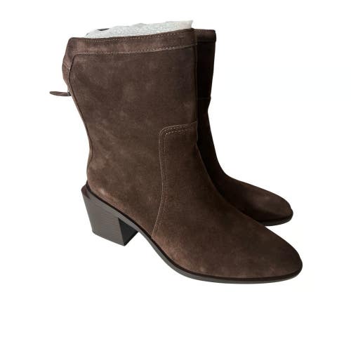 Vince Camuto 0304VC1078 Women's 7 Brown Suede Pointed Toe Mid-Calf Boots HAWK585