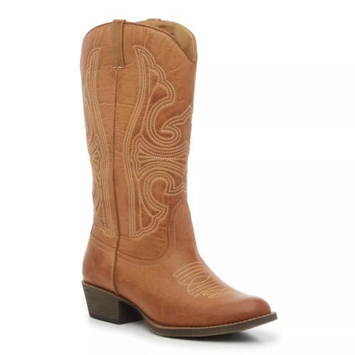 Coconuts by Matisse Legend Women's US 8 Brown Embroidered Cowboy Boots HAWK400