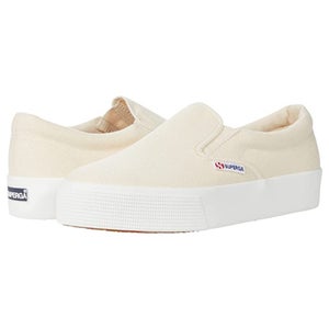 Superga 2306 Cotu Sneakers Women US 6 Beige Slip On Comfort Casual Shoes HAWK227