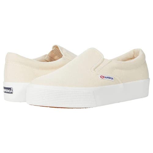 Superga 2306 Cotu Sneakers Women US 6 Beige Slip On Comfort Casual Shoes HAWK227