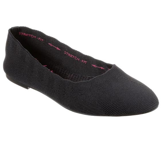 Skechers Cleo - Bewitch 48885-BLK Ballet Flats Women's US 10 Black Shoes HAWK215