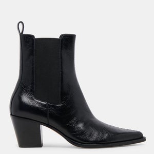 Dolce Vita Shadie H2O Boots Women's 9.5 Black Leather Waterproof Bootie HAWK397