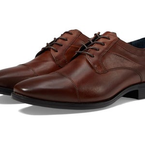 Johnston & Murphy Gibbons Oxfords Men's US 9 Brown Leather Dress Shoes HAWK712