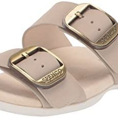 Spenco Vista Sandals Women's US 8 W Gray Morn Leather Open Toe Slide HAWK411