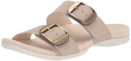 Spenco Vista Sandals Women's US 8 W Gray Morn Leather Open Toe Slide HAWK411