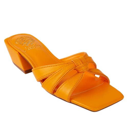 Vince Camuto Selaries Dress Sandals Women's 5 Orange Slip-On Square Toe HAWK408
