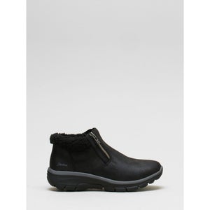 Skechers Easy Going Boots Womens US 11 Black Lined Memory Foam Ankle HAWK468