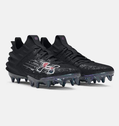 Under Armour Blur Smoke Suede 2.0 MC 3027978-001 Mens 12 Football Cleats RHS5579