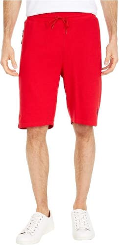 U.S. Polo Assn. Short Mens Small Red Cotton Zip Pockets Drawstring Waist RED688
