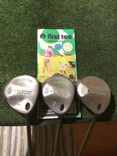 Callaway Ladies Big Bertha War Bird Woods Set (5W, 7W, 9W) Graphite Shafts