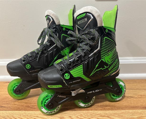 Mission Lil' Ripper Adjustable Inline Hockey Skates Sizes 11-1