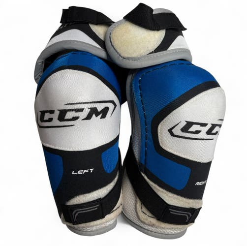 CCM U+ FIT 05 ICE HOCKEY ELBOW PADS BLUE WHITE JUNIOR LARGE