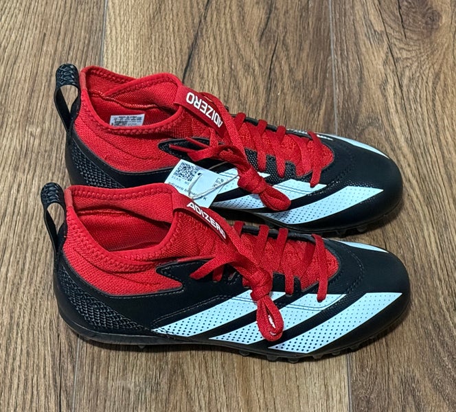 Adidas Adizero Impact.2 K Football Cleats black/White/red IE3986 Boys Sz 5