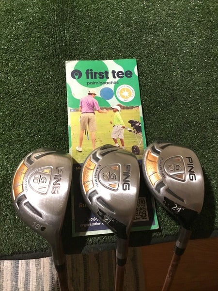 Ping G10 Hybrids Set (18* H, 21* H, 24* H)Soft Regular/Seniors TFC 129H Graphite