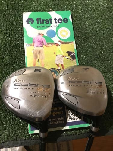 King Cobra Offset SZ Woods Set (5W & 7W)Regular 60g Mitsubishi Rayon SL Graphite